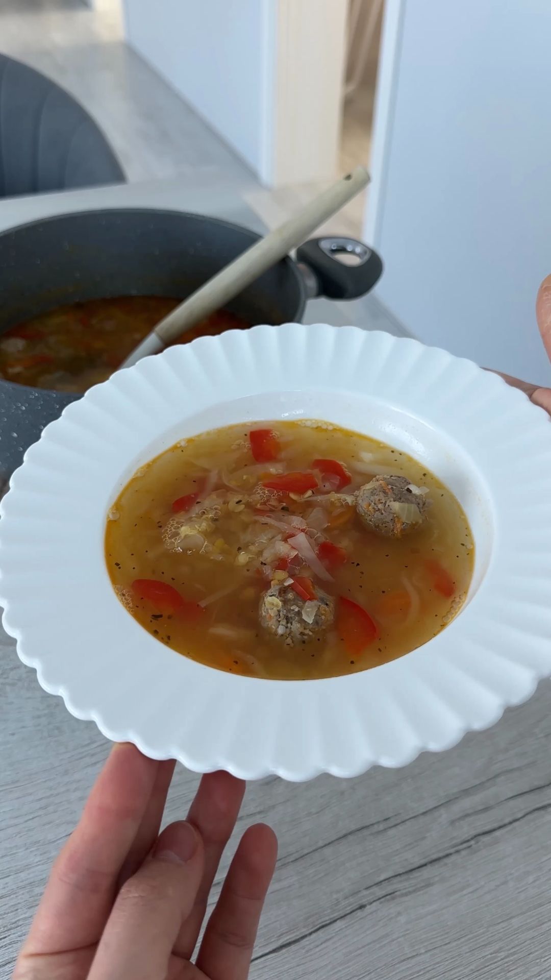 Вкусный суп из красной чечевицы с капустой по рецепту petryaeva_a_. #foodru #рецепты #суп