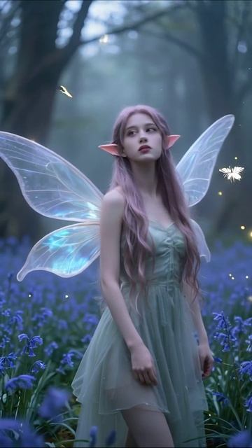 Сказочная фея в цветах леса #фея #волшебство #природа