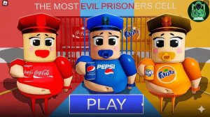 Побег из тюрьмы "Кока-Кола, Фанта и Пепси"! 🍼 | #Roblox #Obby 🚔#роблокс