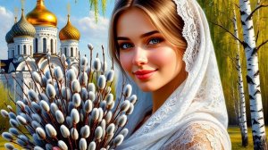Светлое Вербное Воскресенье. Шикарная музыкальная открытка.