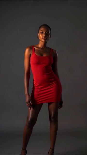 Элегантность в красном: потрясающая модель #мода #фотосессия #красный