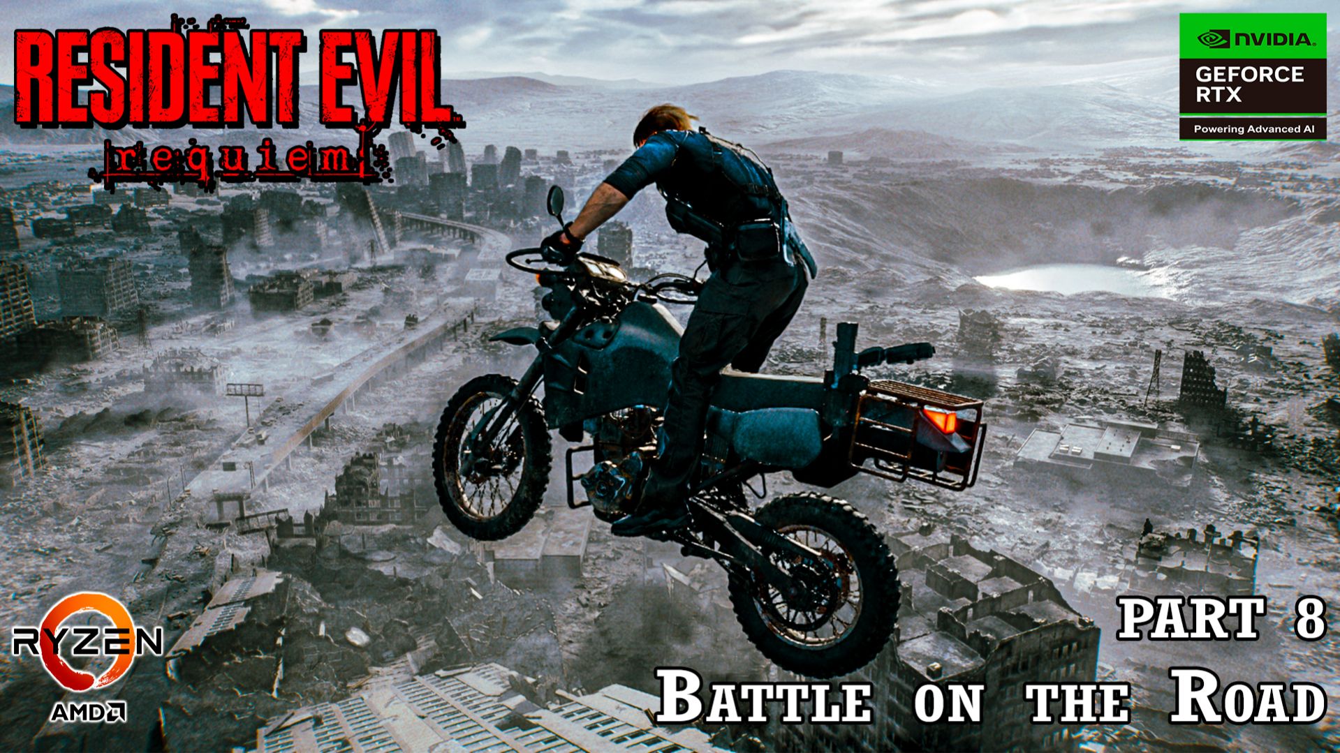 Resident Evil Requiem RTX 3070 RAY TRACING DLSS 4 | Битва на дороге. Часть 8