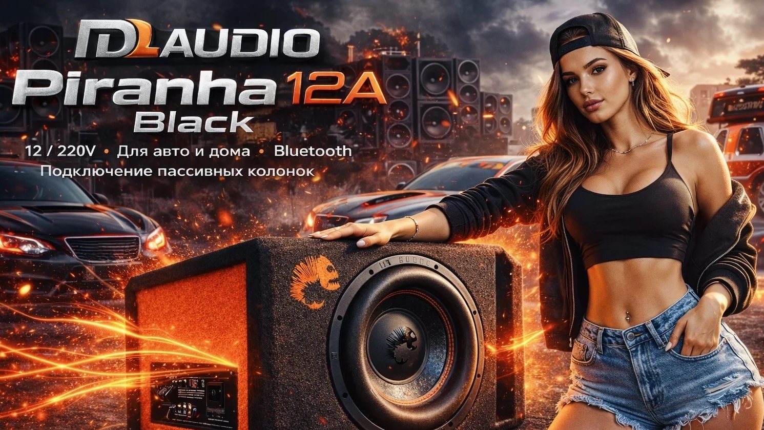 Активный саб 🔊 DLaudio 12/220⚡️ для авто и дома..