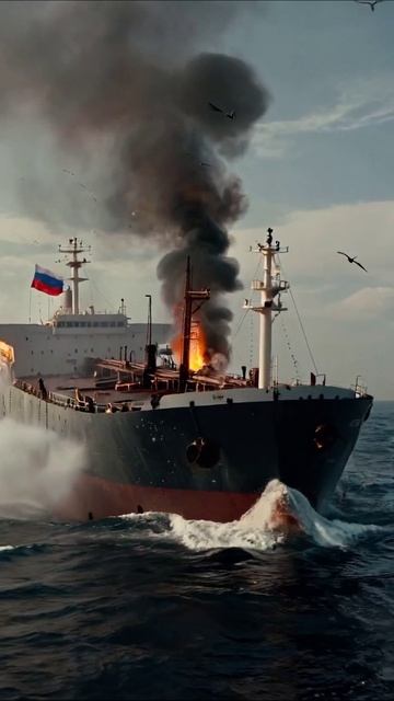 Тьма на горизонте: корабль навсегда потерян #катастрофа #море #потопление