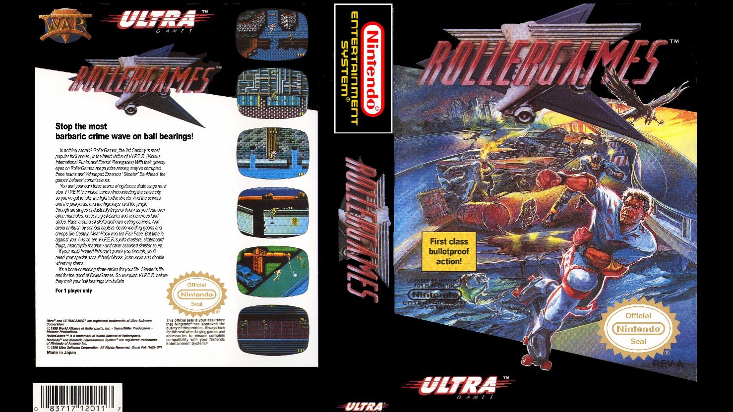 ROLLERGAMES. KONAMI 1990. NES