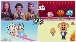 Тайлс Хоп: Музыкальный Баттл — К-Поп Охотники на Демонов, Шериф Лабрадор, Гамбол и Блуи