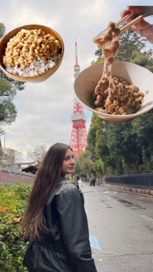 Пробуем специфичное и необычное блюдо из Японии.   #foodru #заметкиизяпонии #натто