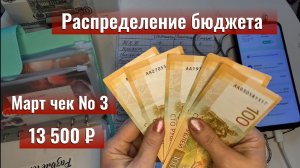 Мои онлайн-конверты + визуальный разбор 13 500 ₽ 💰 Распределяю мартовский чек №3