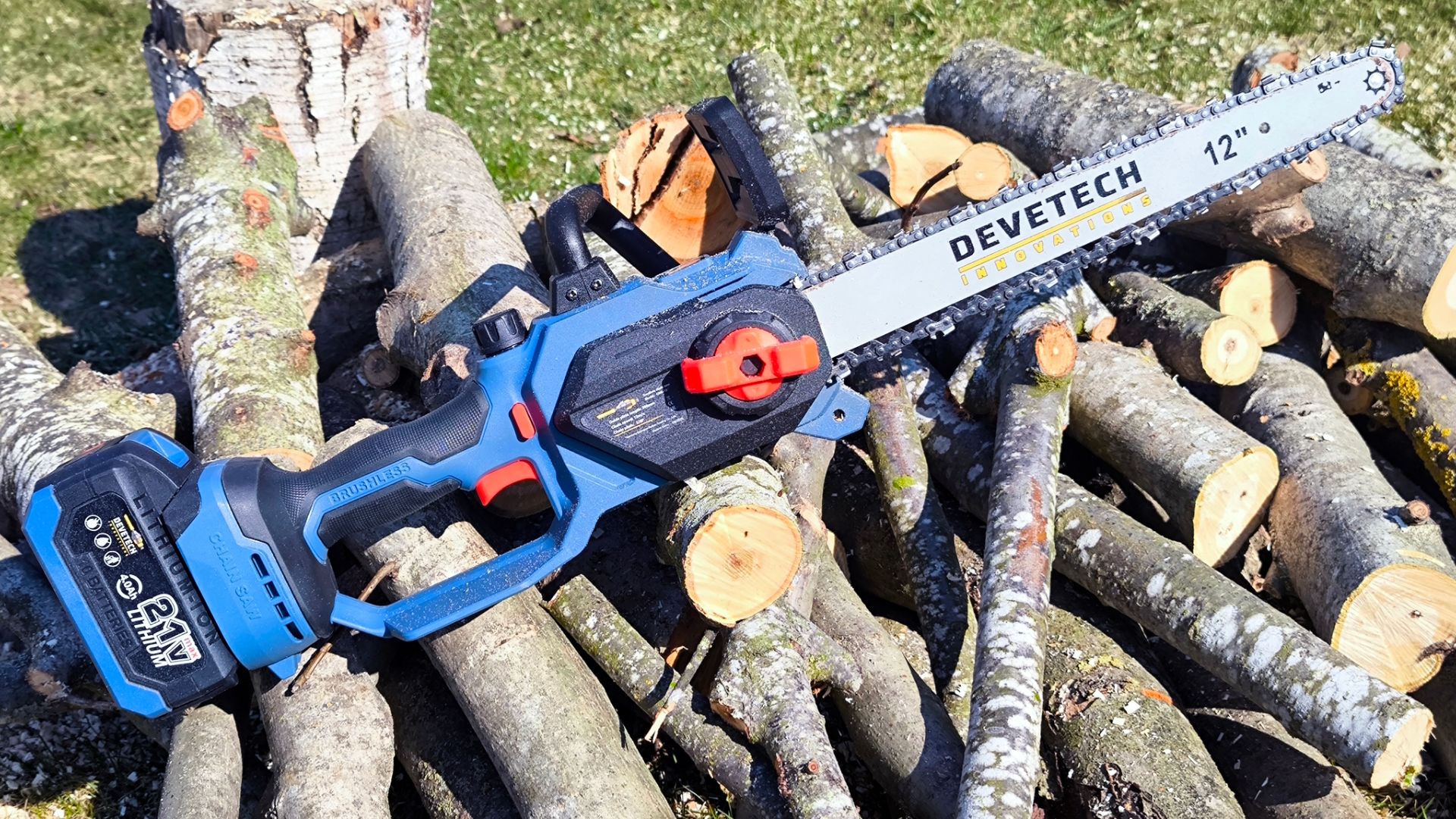 Аккумуляторная цепгая пила DEVETECH CHS-12 бзор разборка тест