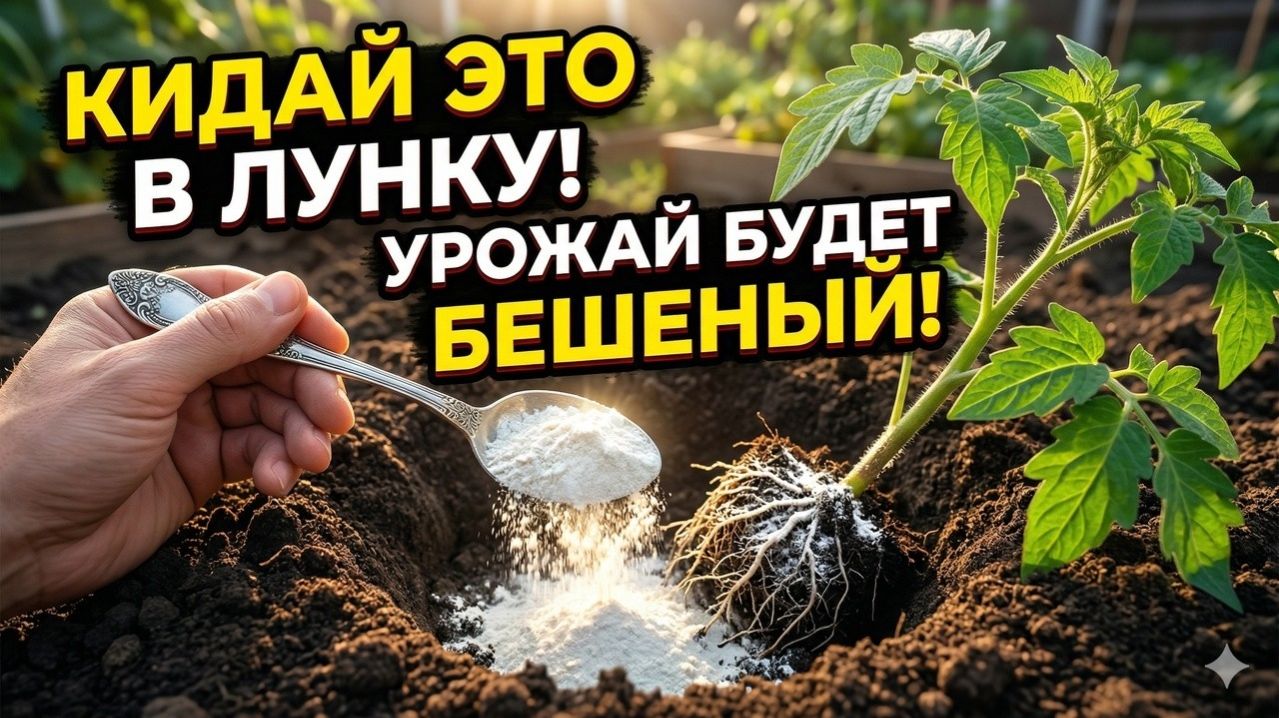 Всего 1 ложка в лунку и Томаты попрут как сумасшедшие забытая хитрость для бешеного урожая без боле