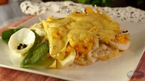 КАРТОФЕЛЬНАЯ ЗАПЕКАНКА С ЯЙЦАМИ И СЫРОМ