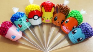 Мультики для малышей. Слайм с блестками и покемонами из мешочков. Смотреть онлайн мультики детям.