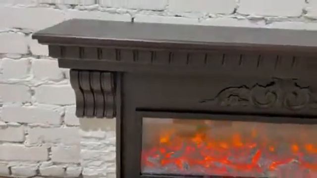 Линейный электрокамин Дублин с очагом Beverly 1000