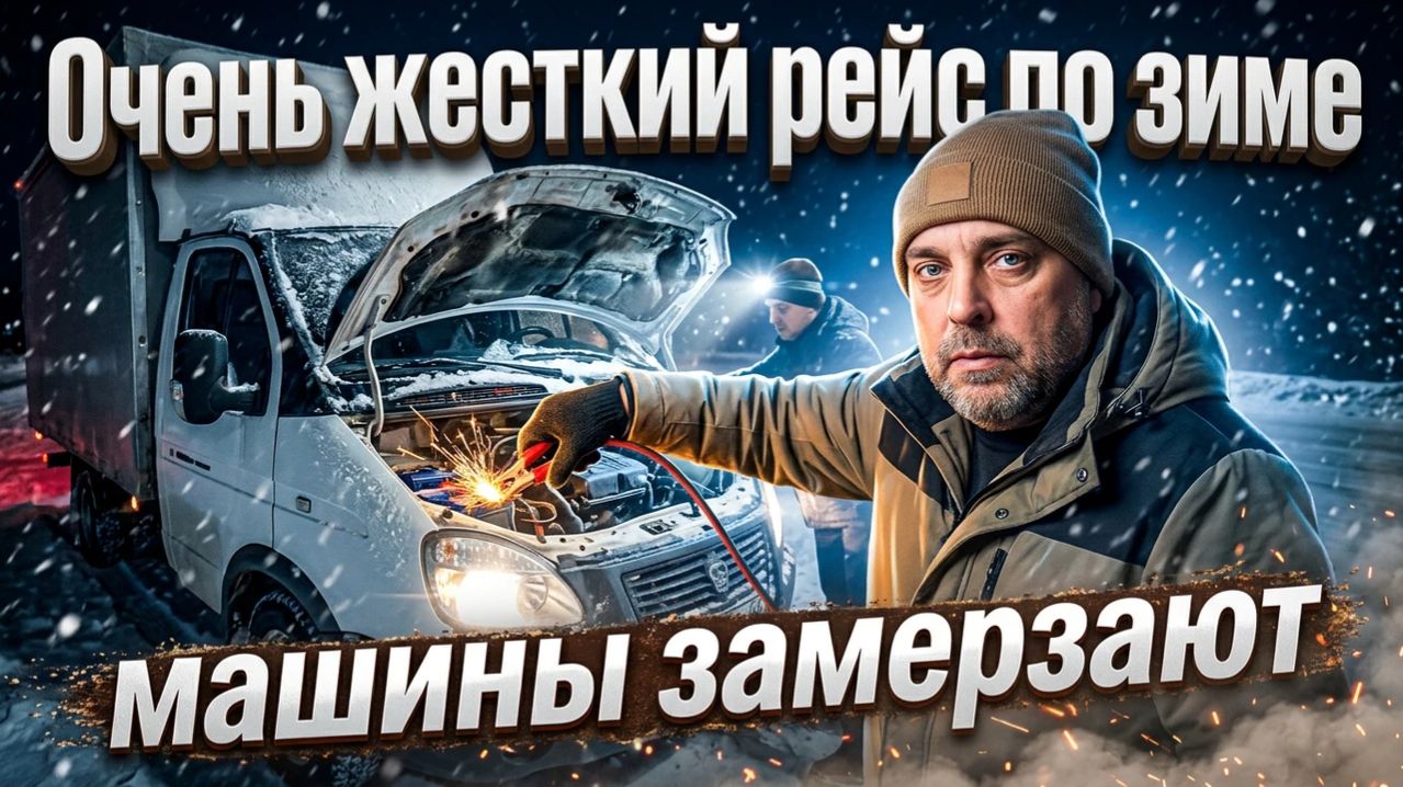 Рейс в сильные морозы, очень веселая дорога