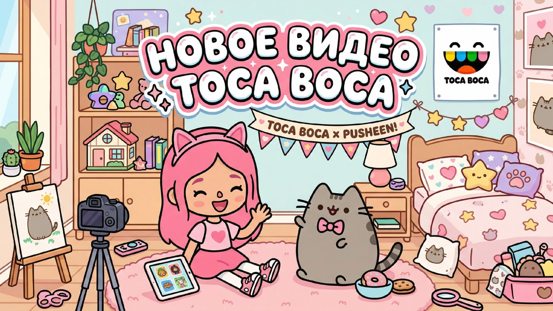 Строим две квартиры набором ПУШИН с котиками Тока Бока! Bella & Pusheen!
