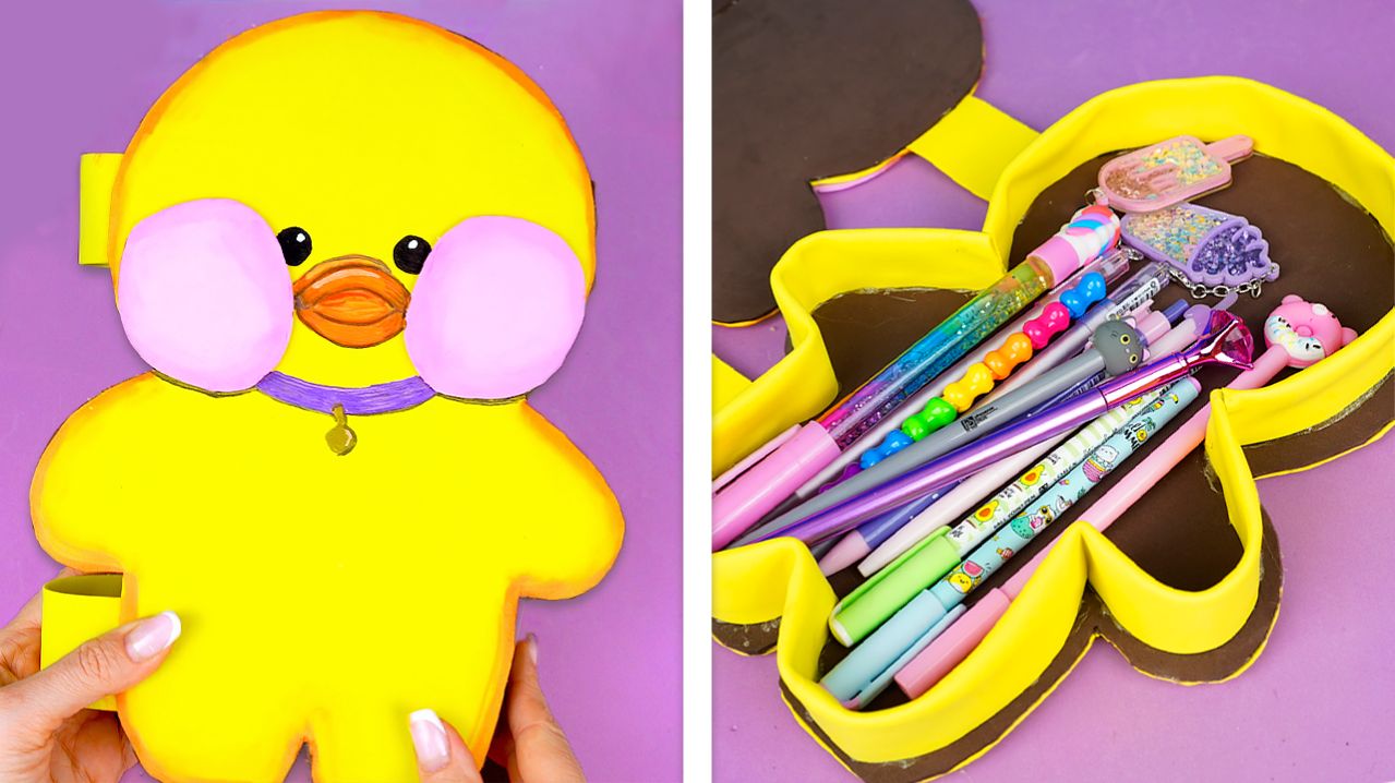 Как сделать пенал Лалафанфан своими руками Лалафан канцелярия  Поделки из картона