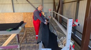 Измерение фактической толщины ЭПДМ мембраны VespaGARD 1.0 мм