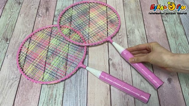 Набор для игры в бадминтон с легким корпусом 45см в ассортименте - видео