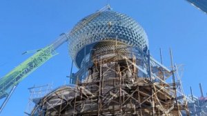 Поднят купол и крест для Борисо Глебского храма в Борисове