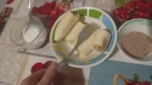 Бананово-кефирный десерт всего 3 ингредиента!🍪