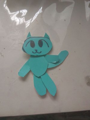 как сделать одежду для котика из цветного картона