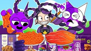 ВСЁ В ОДНОМ ЦВЕТЕ 24 ЧАСА! | Poppy Playtime 5 —MUKBANG в круглосуточном магазине