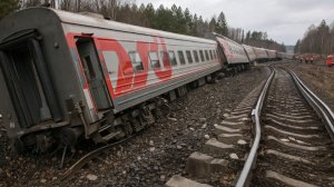 Семь вагонов пассажирского поезда сошли с рельсов в Ульяновской области