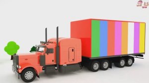 Изучение цветов для детей с помощью сборки мотоциклетных колес - Учим цвета с помощью грузовика Мак