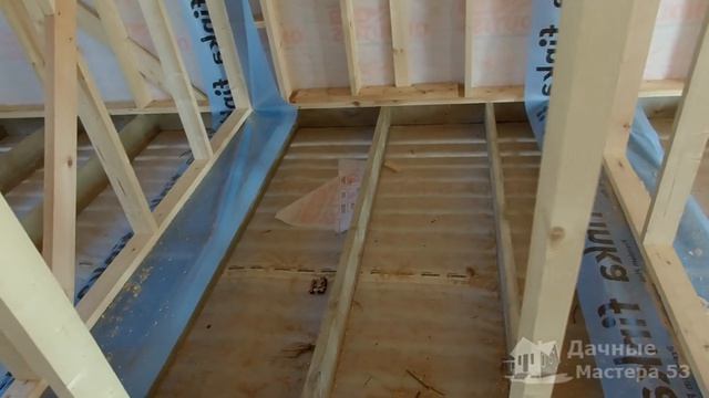 28.03.206г Завершили строительство каркасного дома 7х13 по адресу: Л.О,Гатчинскийй район д.Мины.