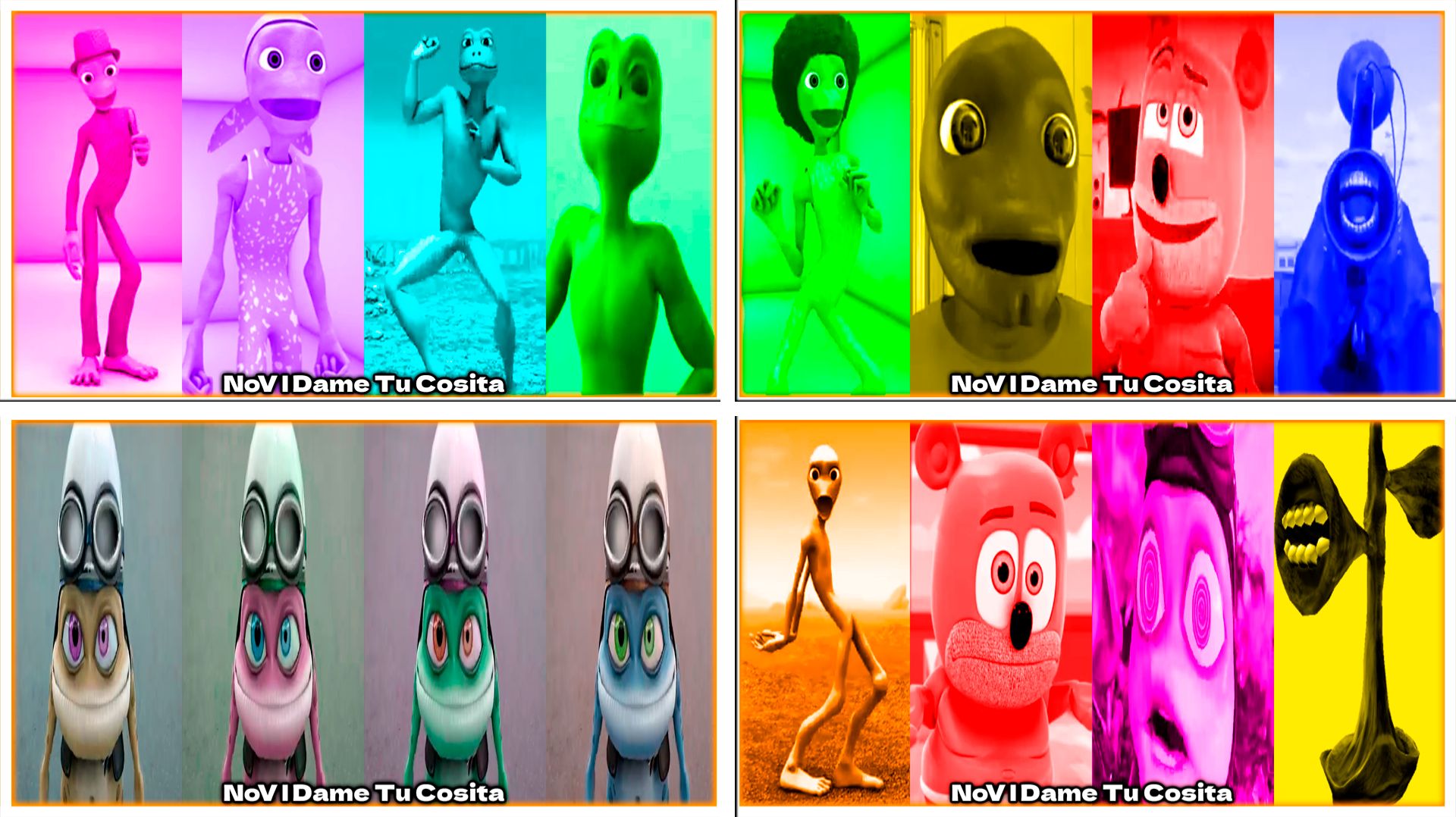 Зелёный Человек Танцует Dame Tu Cosita Music Video Megamix #105-108 в Tiles Hop - NoV