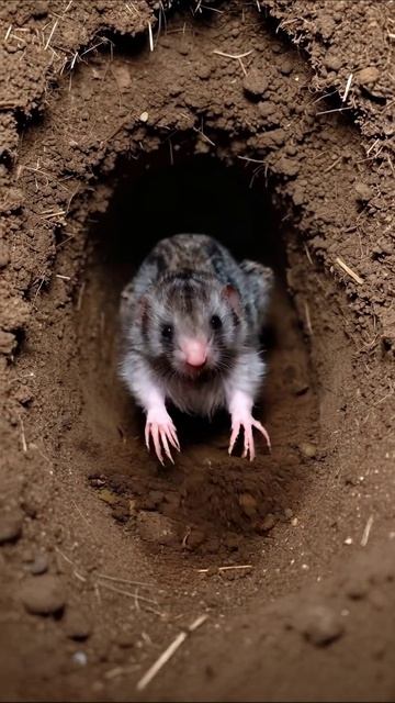 Забавные мелкие млекопитающие: взгляд из норы питомцы животные природа