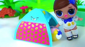 Мультики залипалки для детей про кукол ЛОЛ.В поход с куклой ЛОЛ.