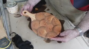 Торцевая доска из спилов Гледичии Трёхколючковой