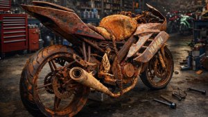 Восстановление старого ржавого мотоцикла