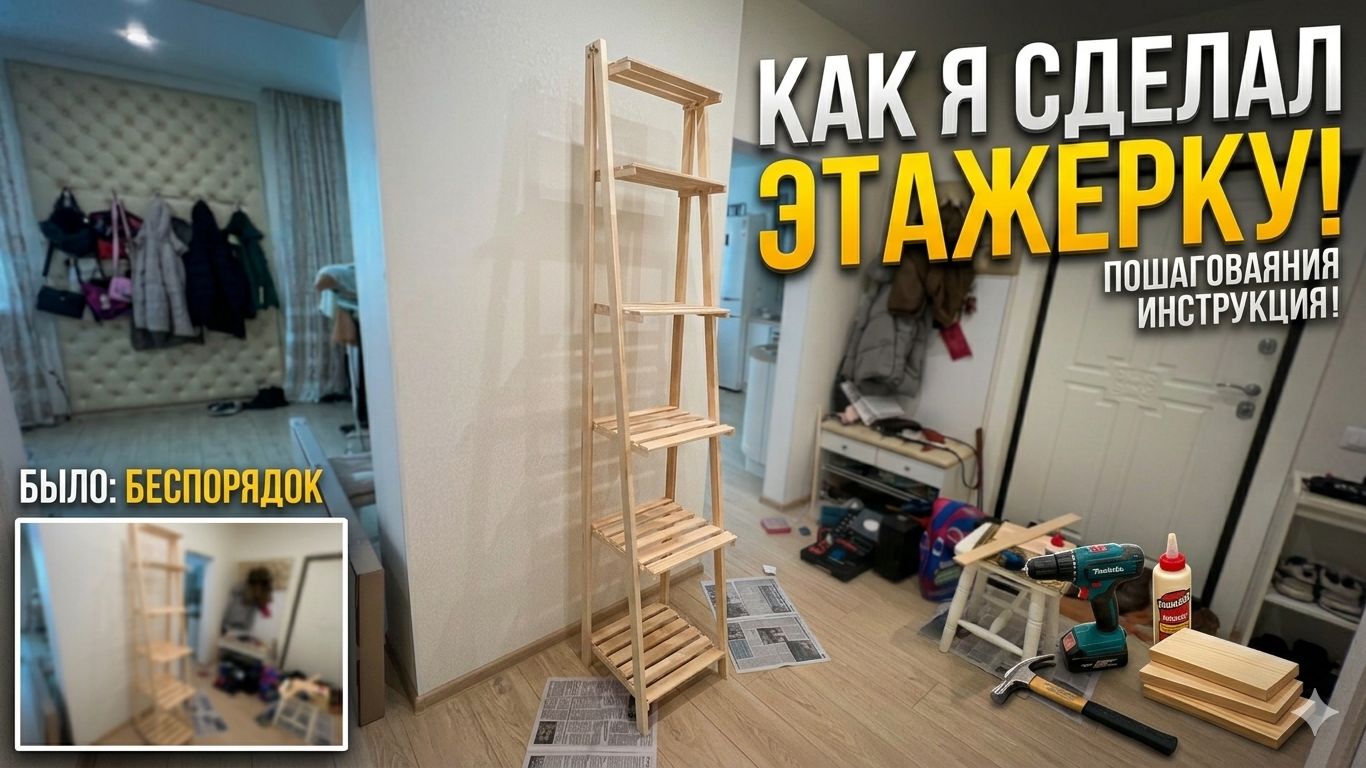 ИДЕАЛЬНАЯ этажерка из дерева Простой проект для каждого