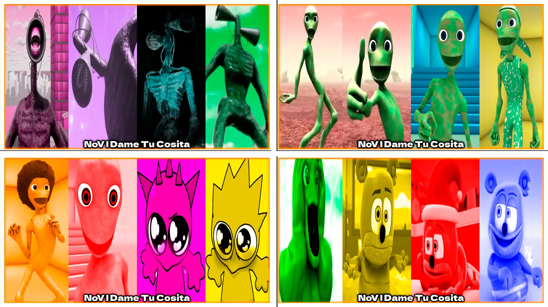 Зелёный Человек Танцует Dame Tu Cosita Music Video Megamix #97-100 в Tiles Hop - NoV