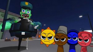 Спрунки Бэби, Мистер Сан, Бруд, Джевин и Телефон играли в режим «Театральный бой Джерри» в ROBLOX.