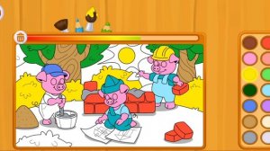 Раскраска/ Три поросёнка