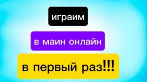 играю в майн онлайн (первый раз!)