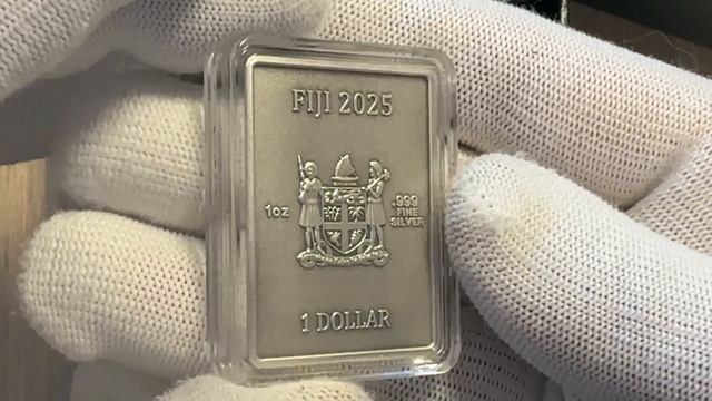 Орел 🦅 Фиджи 1 доллар 2025 монета-слиток Высокий рельеф!