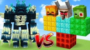 ТИТАН-МУТАНТ WARDEN ПРОТИВ ВСЕХ НОВЫХ ГОLEMОВ | БИТВА В MINECRAFT РЕАКЦИЯ