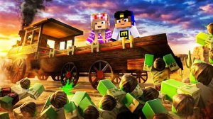 МОЙ ДРОН снял ЗОМБИ ПОЕЗД в МАЙНКРАФТ НУБ И ПРО ЭВОЛЮЦИЯ ВИДЕО MINECRAFT Евгенбро