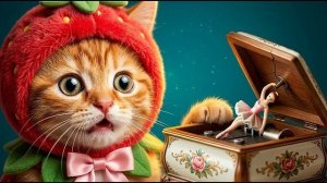 Котенок сломал музыкальную шкатулку... Мама-кошка ее чинит!