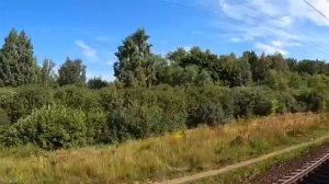 Казанского вокзала Москвы в Подмосковье - Из окна поезда Поездка на поезде