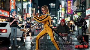 [KILL BILL] Gorillaz Inspired Insane Trip-Hop Synthwave Revenge Odyssey _ AI MIX