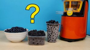 Какой сок будет самый черный? Черника, ежевика или смородина. Бедная соковыжималка!