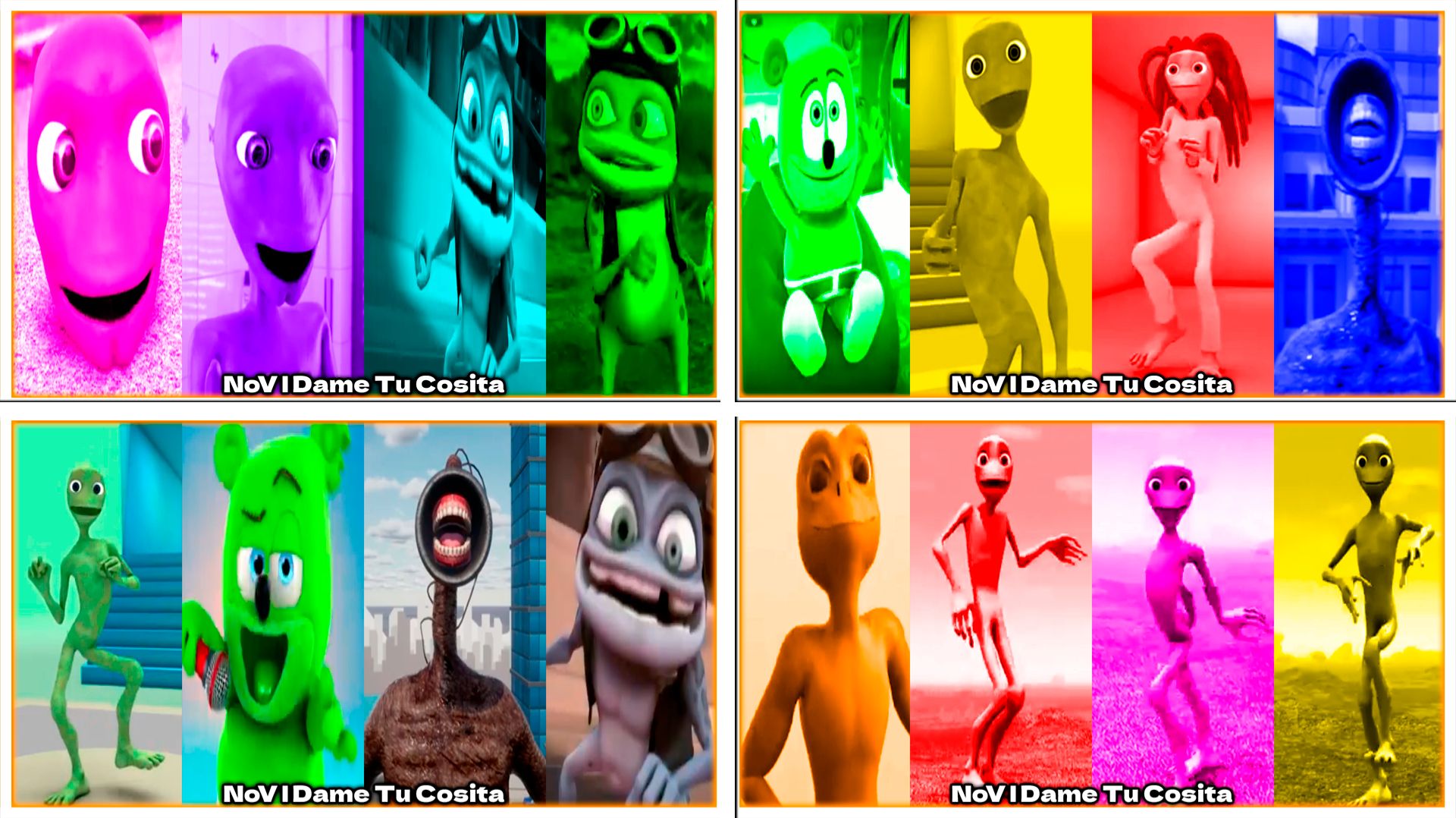 Зелёный Человек Танцует Dame Tu Cosita Music Video Megamix #113-116 в Tiles Hop - NoV