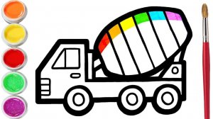 Мультик для детей-Рисование грузовик  для детей/Как нарисовать ГРУЗОВИК для детей