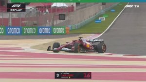 Формула-1. Разворот Леклера на тестах в Бахрейне 2025 (2 день, день)