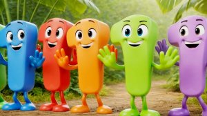 Мультики для детей. Учимся считать играя. Разноцветные цифры